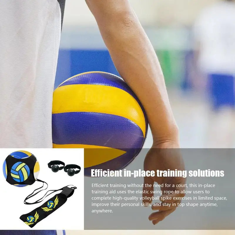 Volleyball Spike Trainer with Elastic Swing Belt