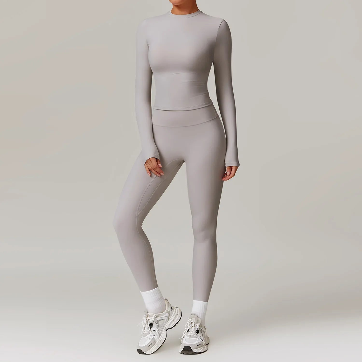 Fashion Yoga Suit Women Gym Sports Set Women Tracksuit Running Workout Sportswear Female Long Sleeve Sports Shirt Yoga Clothing