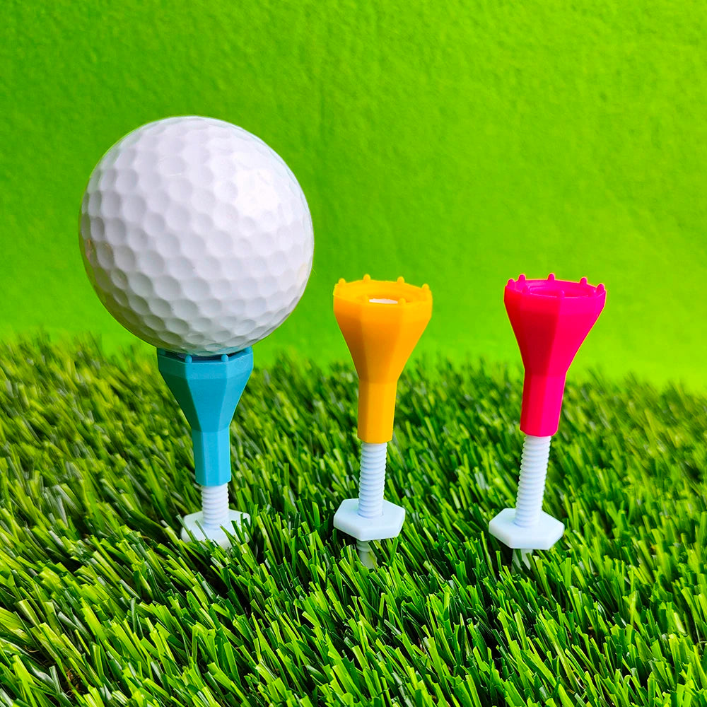 5Pcs/Set Plastic Golf Tees Adjustable Height Freely Durable Golf Tees Stable Training Ball Stand Tees for Golfer Practice