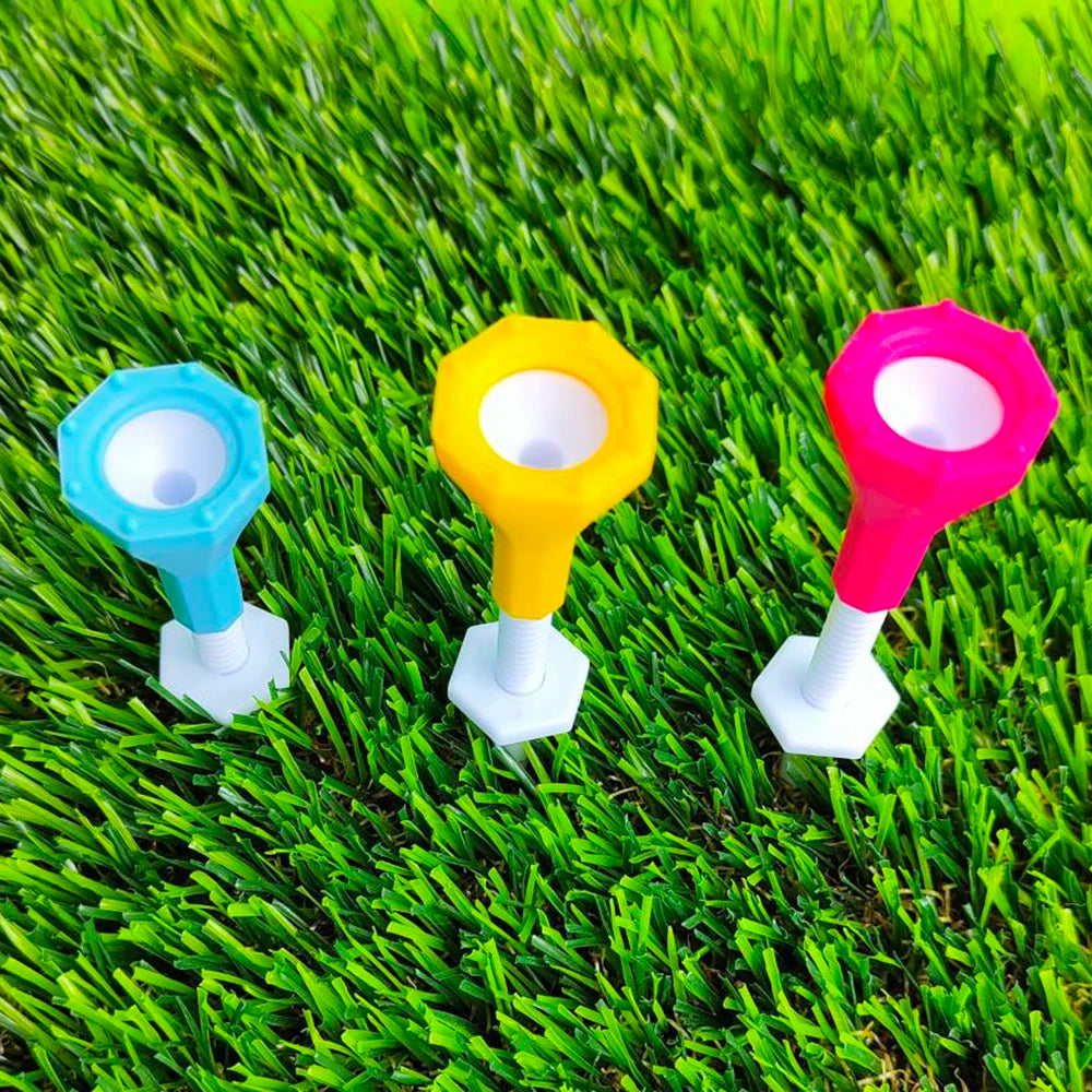 5Pcs/Set Plastic Golf Tees Adjustable Height Freely Durable Golf Tees Stable Training Ball Stand Tees for Golfer Practice