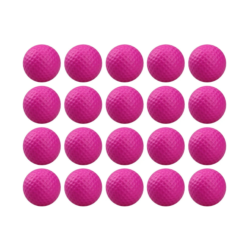 20 Pcs Color Sponge Indoor Practice PU Foam Golf Balls