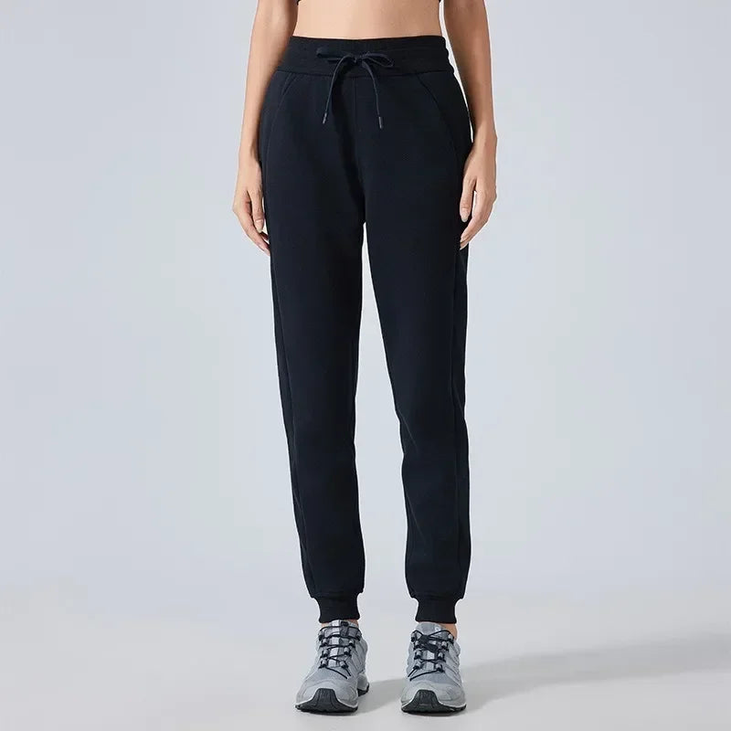 2025 Scuba Women's High Waist Sweatpants Yoga Clothing Autumn and Winter Women Fitness Exercise Cotton Blend Jogger Sweatpants