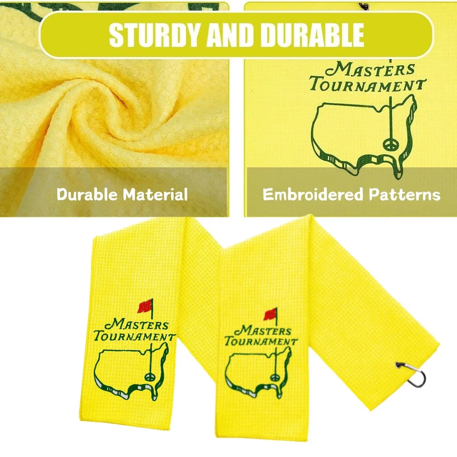 2 Count Great Christmas Golf Gifts | Funny Embroidered Golf Towels for Golf Bags | Golf Gifts for Men Golf Stuff |