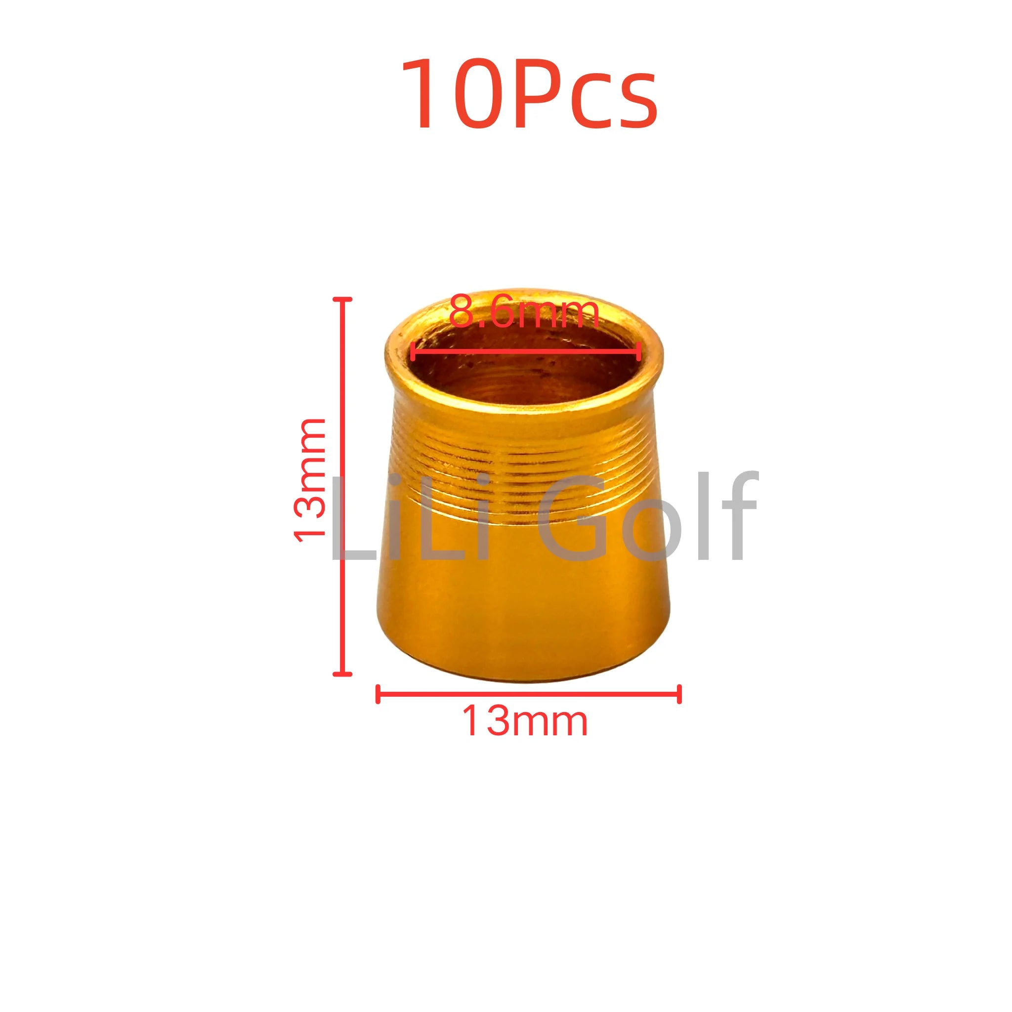 10Pcs/set Golf Club Shaft Sleeve Aluminium Ferrules fit Driver Fairway Hybrid Irons Club Head Aluminum Ring High quality .