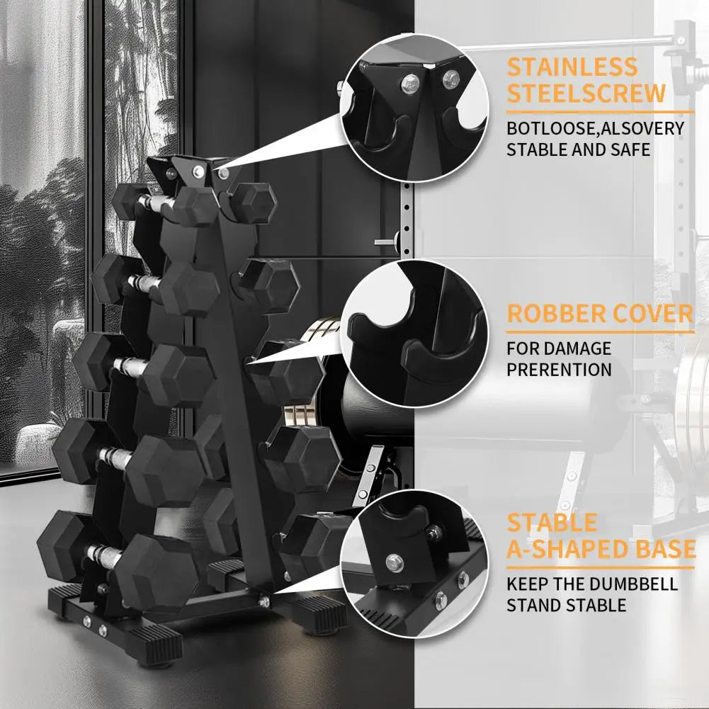 5-Tier Dumbbell Rack – Home Fitness Storage