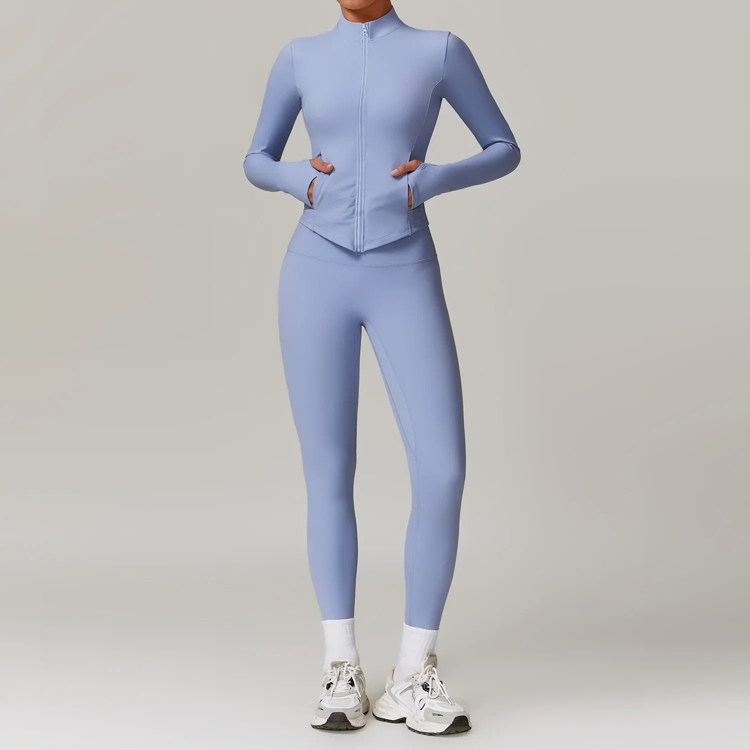 Fashion Yoga Suit Women Gym Sports Set Women Tracksuit Running Workout Sportswear Female Long Sleeve Sports Shirt Yoga Clothing