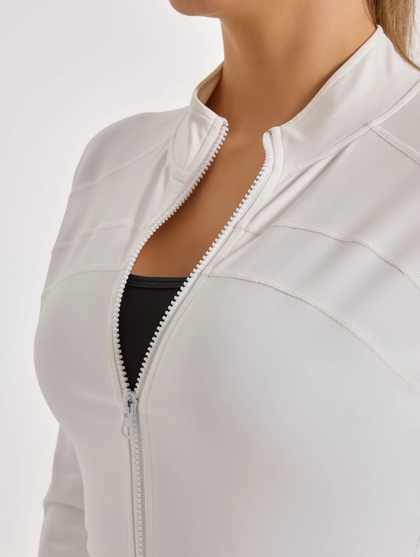 2025 New yoga coat short sports jacket women's fitness clothes slimming body sculpting zipper yoga jacket