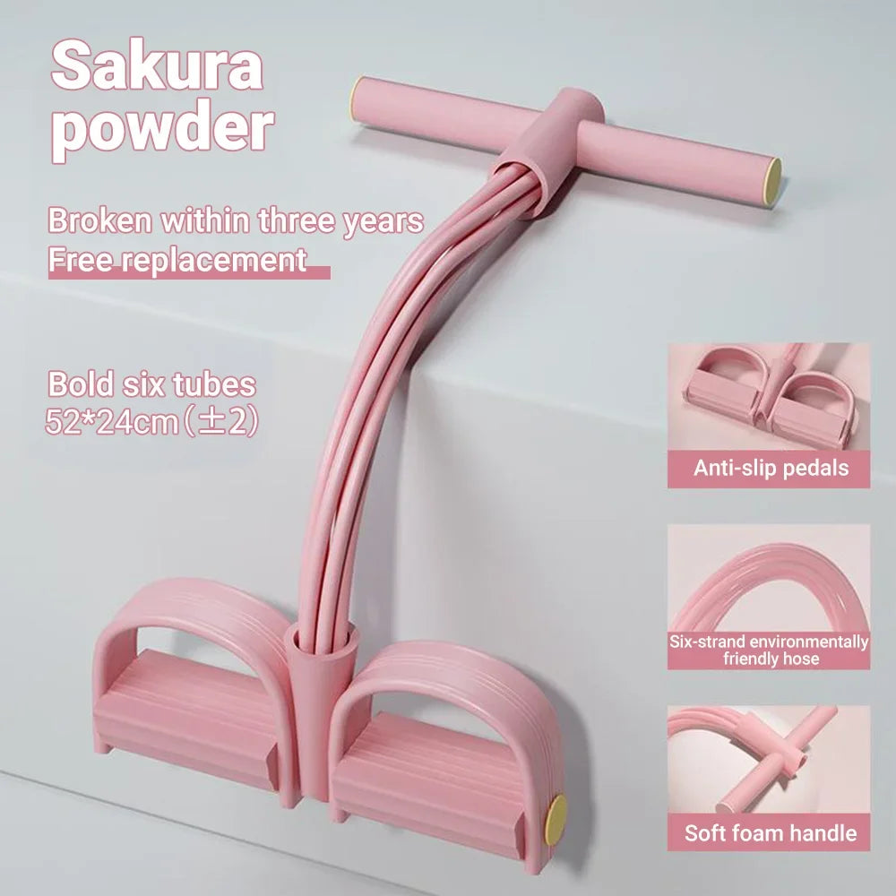 6-Tube Resistance Bands Yoga Pedal Puller