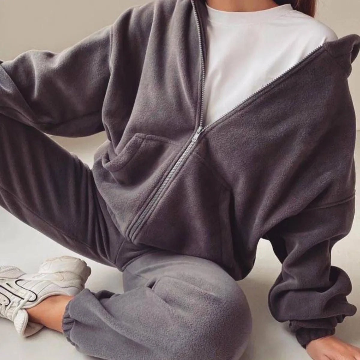 2pcs Women's Loose Sports Sweater Suit – Casual Streetwear Set