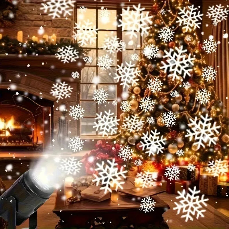 Easy Install Christmas Projector Light USB Powered Snowflake Halloween Decor for Indoor Outdoor Holiday Party Eco Friendly