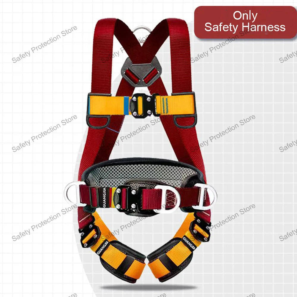 High Altitude Work Safety Harness Full Body Five-point Safety Belt Outdoor Climbing Training Construction Protective Equipment