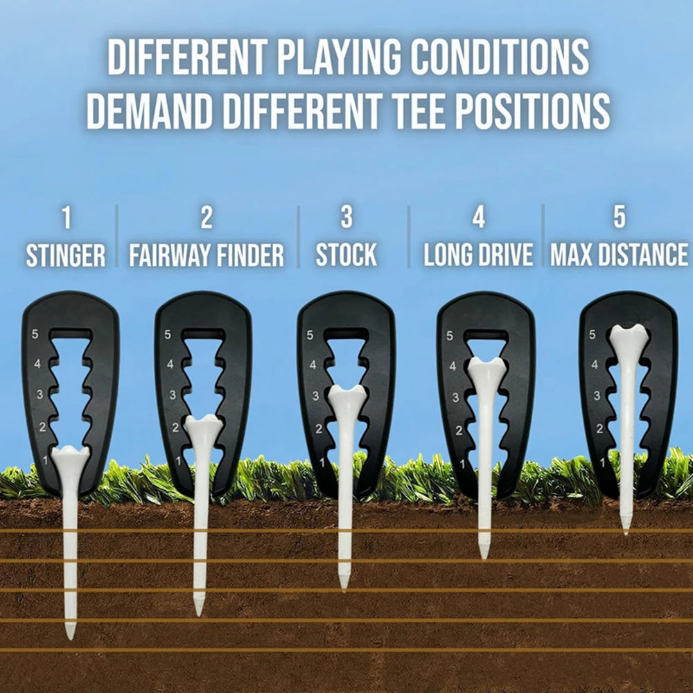 Golfs Tees Setter Adjustable Golfs Holder Tees Precision Tee Height for Consistent Swings Durable Des