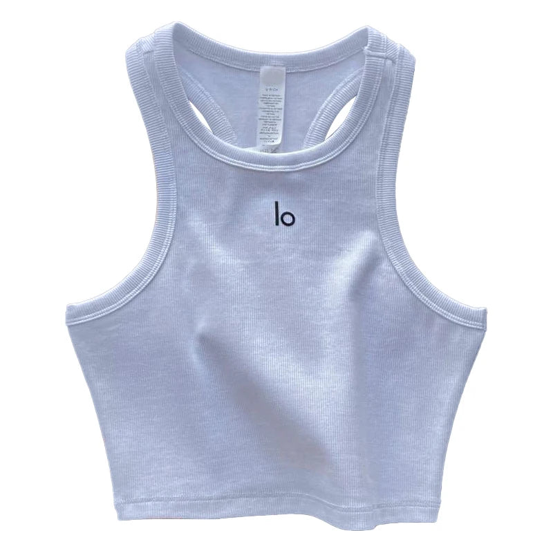 Yoga Sports Vest Women Vest Sleeveless Seamless Knit Sexy Crop Fitness Running I Shape Vest Y2k Top Vest Crop Tops