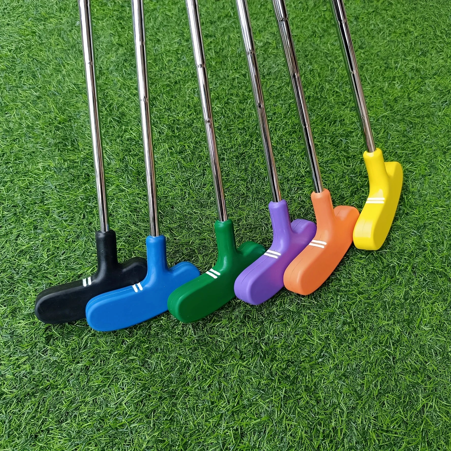 6pcs golf putter 6 balls , mini golf putter, rubber golf putter,kids putter high-quality materials, rubber head with zinc alloy