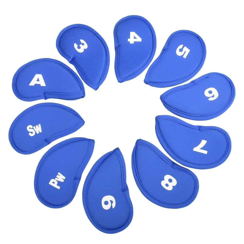 10pcs Golf Shaft Protectors, Golf Accessories, Numeric Alphabet Printing, Dustproof, Waterproof, Fashionable and Convenient