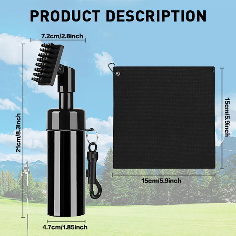 Pro Golf Club Cleaner Includes Water Golf Club Brush Golf Towel Golf Accessories for Bag Essentials Golf Accessories for golfer