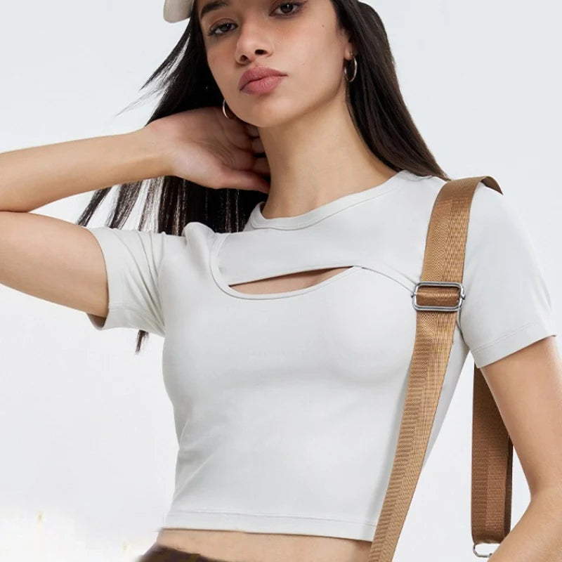 Fitness Clothing Short Sleeve Women Tight Sexy Athletic Tops Quick Drying t-shirt Yoga Clothing