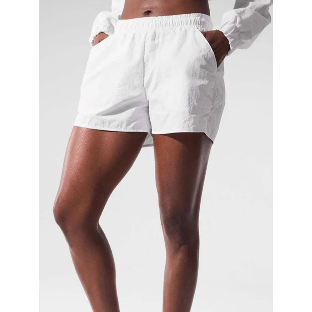 Yoga clothes, women's Pilates fitness training, short sleeved tight fitting T-shirt, quick drying running sports top, summer