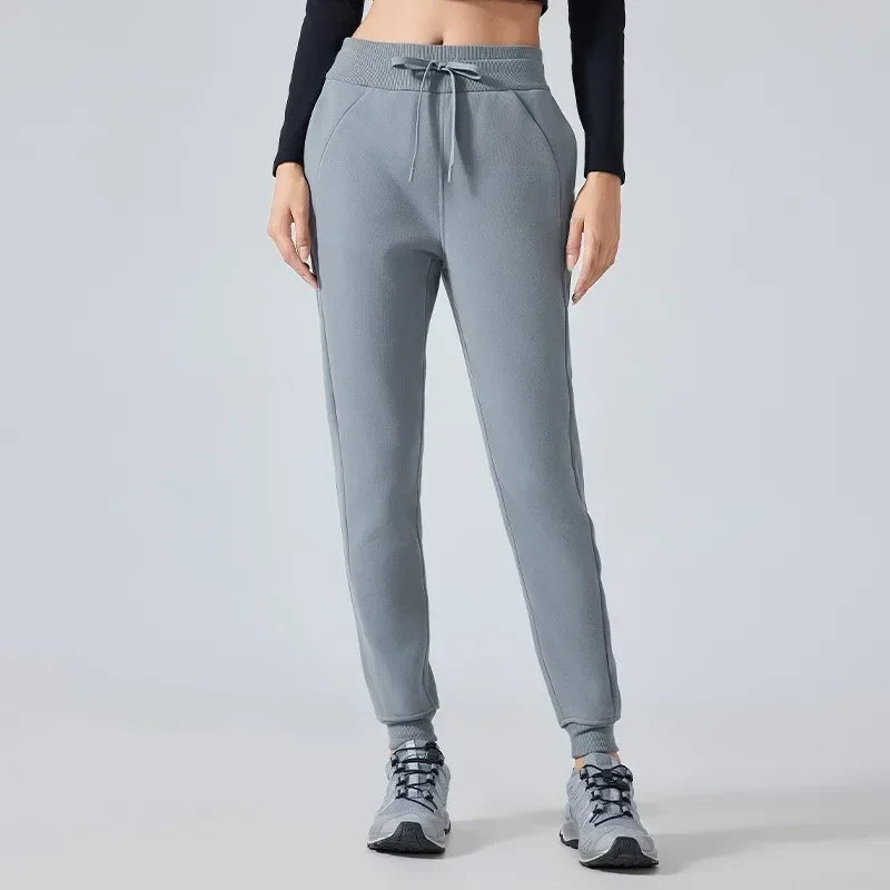 2025 Scuba Women's High Waist Sweatpants Yoga Clothing Autumn and Winter Women Fitness Exercise Cotton Blend Jogger Sweatpants