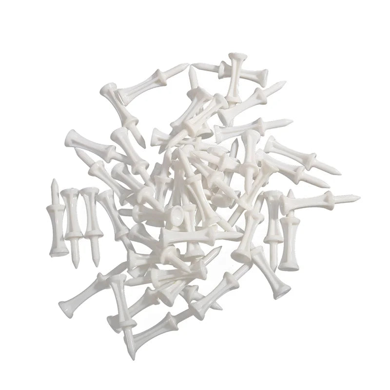 50 Pcs/Pack Professional Golf Tees 25mm-51mm Castle Orange Golfer Accessory Plastic golf tees perfect for Teeing the ball