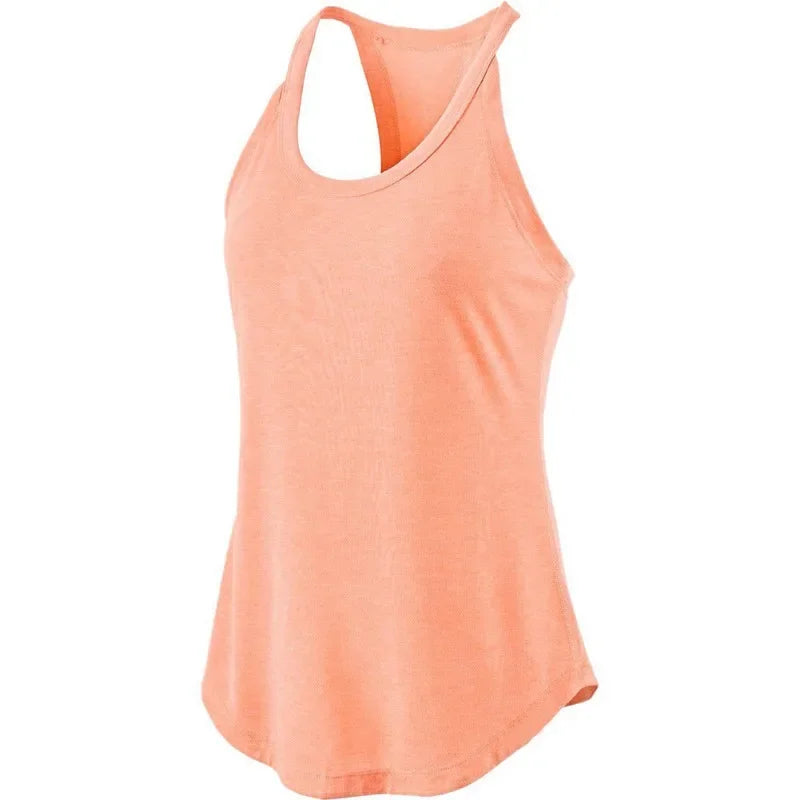 Women Gym Yoga Vest Athletic Fitness Sports Tank Tops Quick Dry Running Blouse Workout Tops Sleeveless Back Yoga Shirts Gym Top