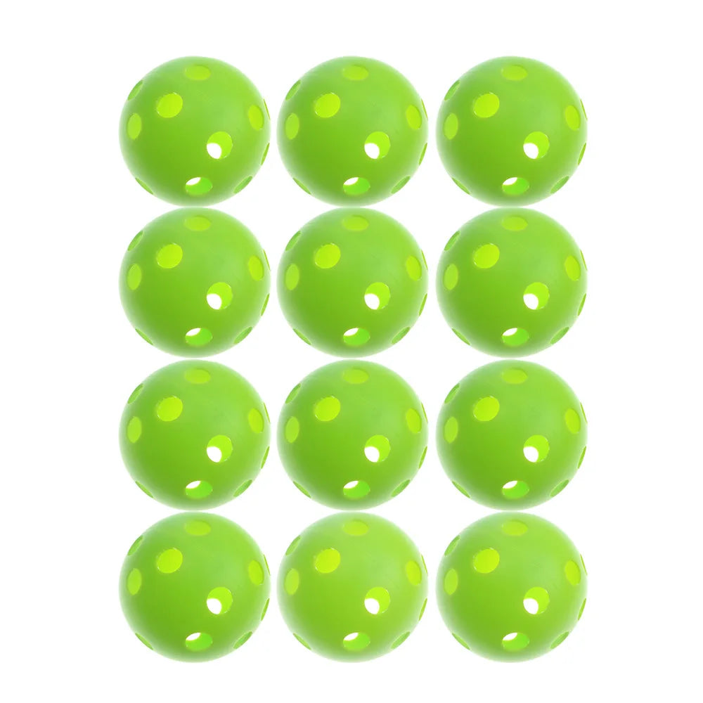 PE Blow Molded 42mm Golf Ball Indoor and Outdoor Plastic Practice Ball 26 Hole Hole Hole Ball Green Golf Training Aids