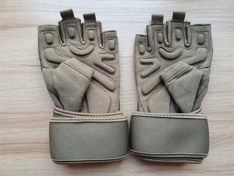 Half Finger Bodybuilding Gym Gloves Weightlifting Dumbbell Kettlebell Training Workout Fitness Gloves For Man Women