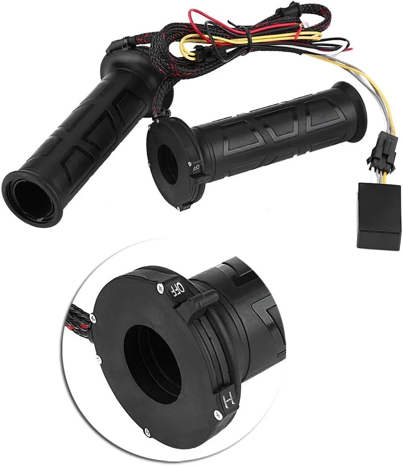 Heated Grips for Motorcycle 1 Pair 12W-24W 12V 22Mm(7/8") Universal Motorcycle Electric Heated Hand Grips Handlebar