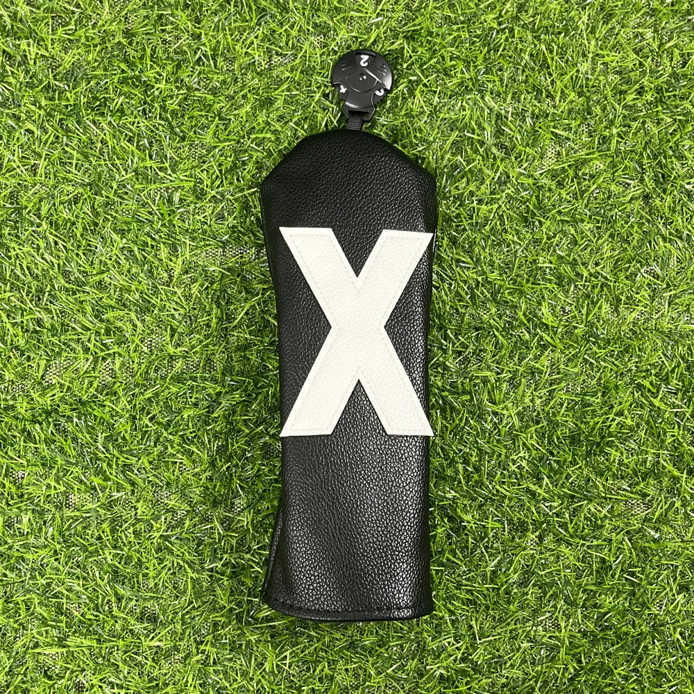 Golf Club Headcover Set - White&Pink Large Number Design for All Clubs