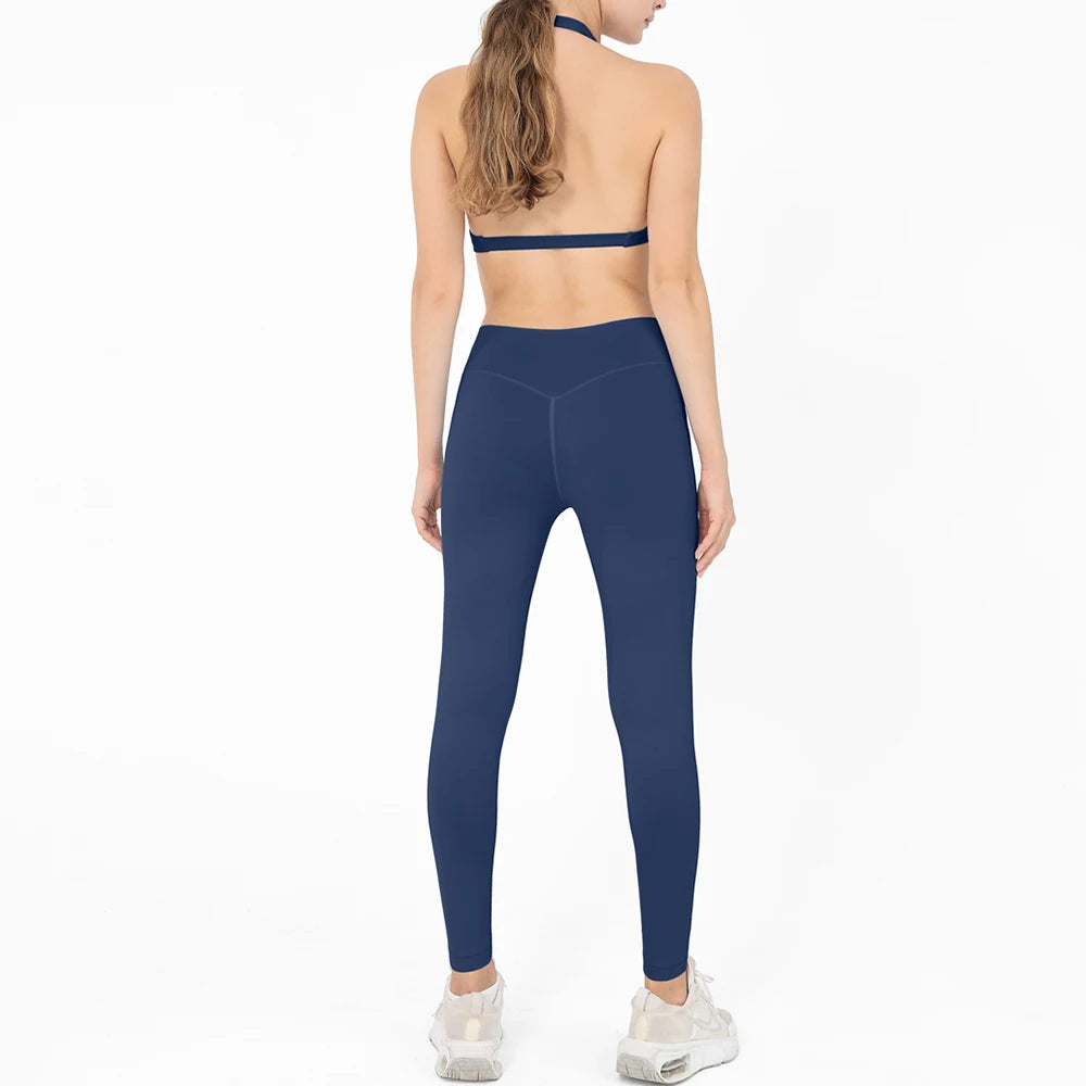 2 Pieces Yoga Set Women Gym Tracksuit Sport Bras Fitness Leggings Outfits Workout Suits Ladies Training Clothes Sets Sportwear