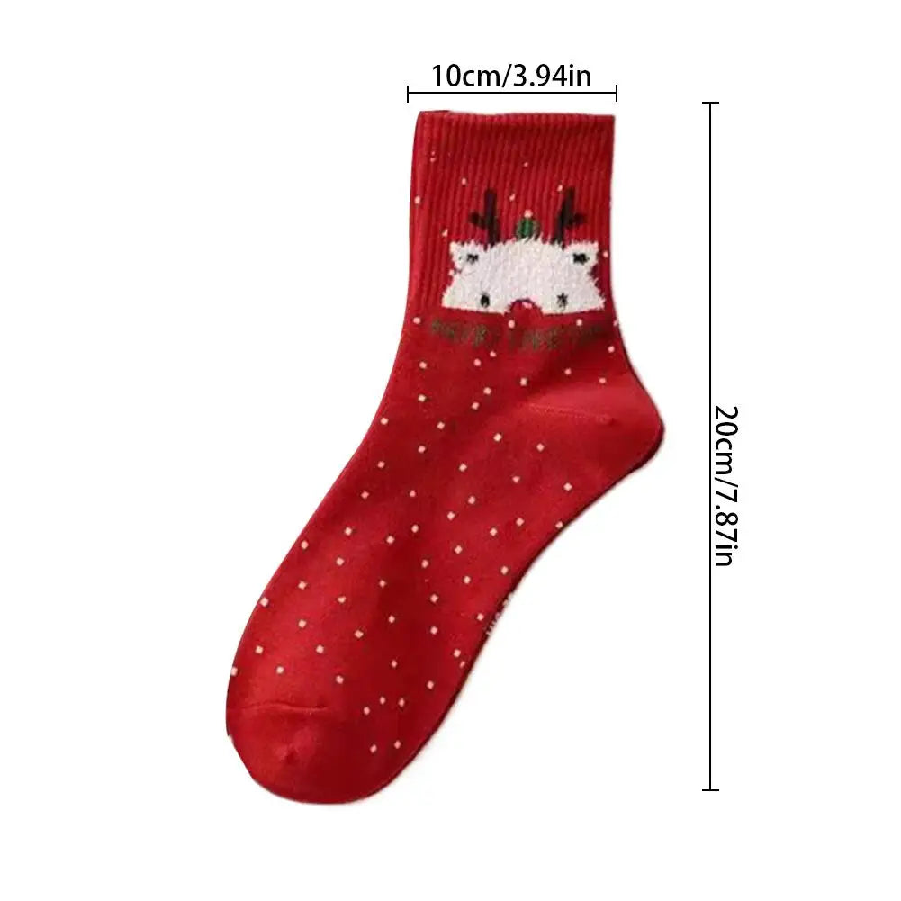 2025 Christmas Socks 5Pairs Christmas Socks Animal Girls Christmas Gifts For ChildrenKawaii Cartoon Santa Claus Snowman