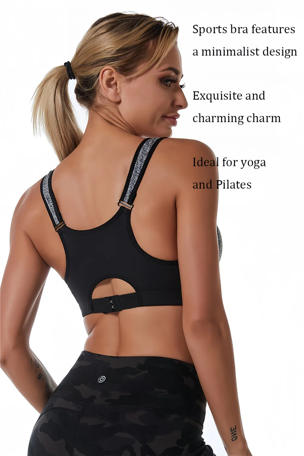 Plus Size Women Zipper Sports Bra Shockproof Tank Top Yoga Underwear for Sporty Bodybuilding Running Sport Bras