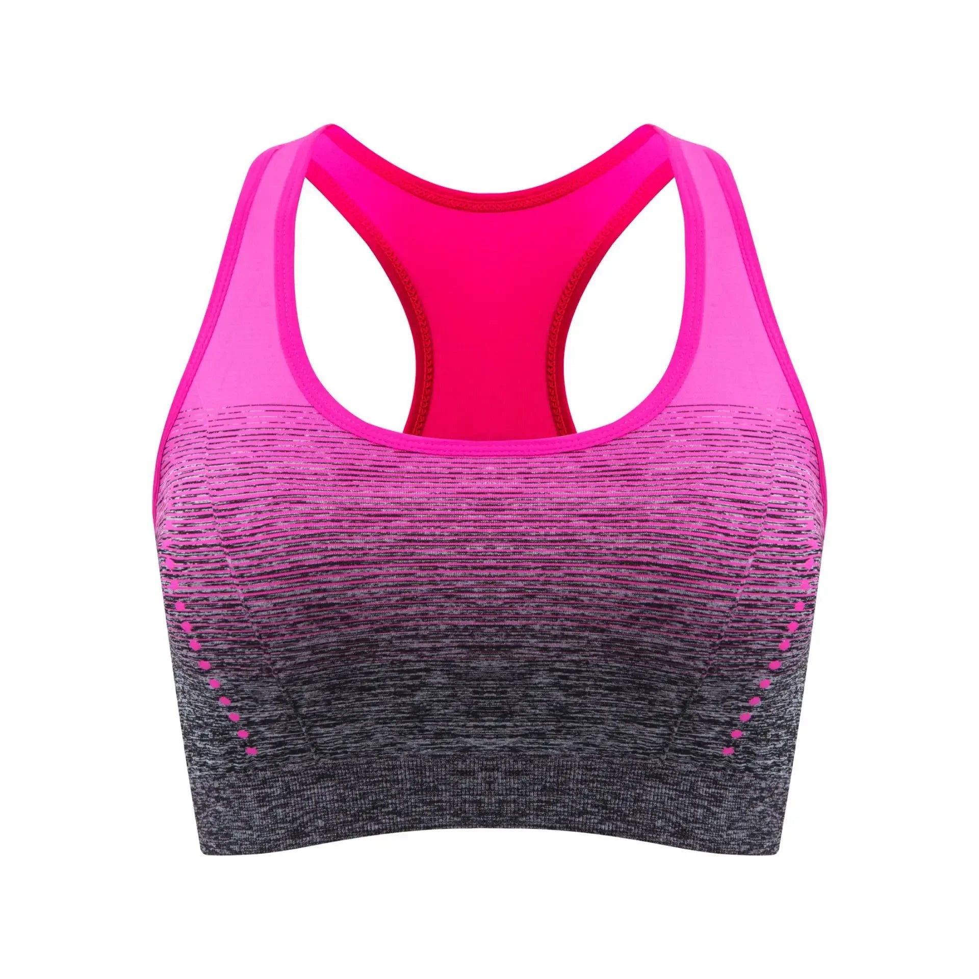 Sports Bra High Stretch Breathable Top Fitness Women Padded for Running Yoga Gym Seamless Crop Bra Gradient Sport Bra