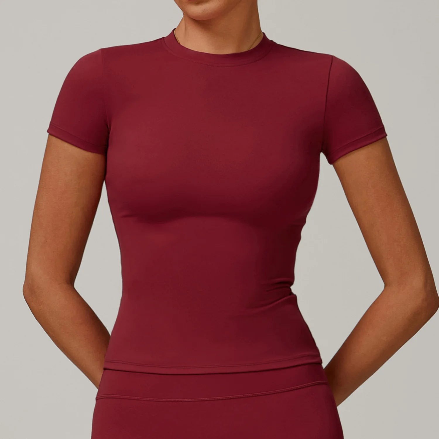 Yoga Shirt Sports Tops Yoga Crop Top Short Sleeve Top Women Fitness Workout T-shirt Quick Drying Gym Clothing Running Sportswear