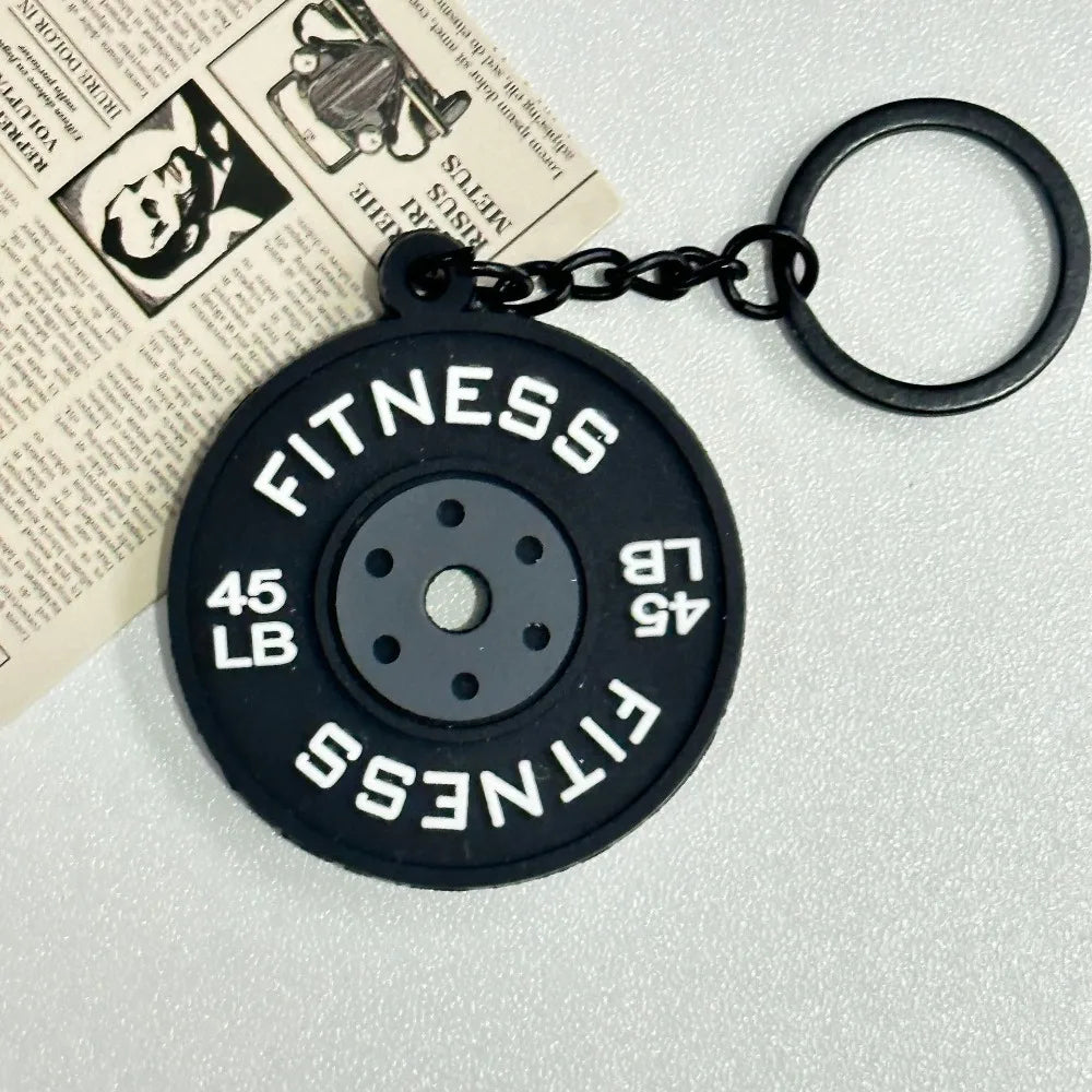 Simulation Dumbbells Keyring Kettlebells Water Cups Cool Creative Bag Charm Fitness Series Pendant Car Key Ornament