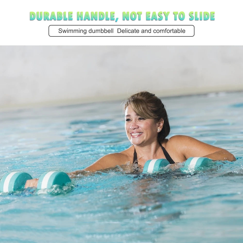 2pcs High Quality Dumbbells Fitness Equipments EVA Foam Aqua Dumbbells for Water Aerobics Swim Pool Float Aquatic Barbell