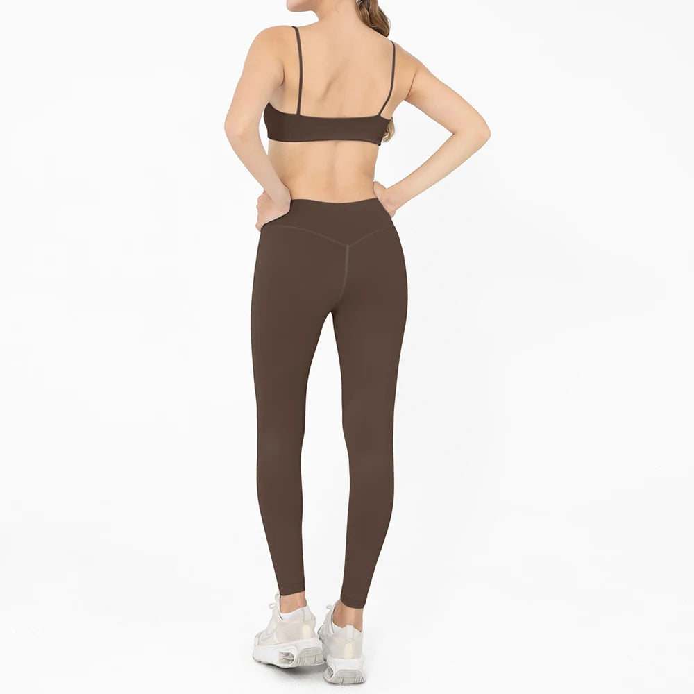 2 Pieces Yoga Set Women Gym Tracksuit Sport Bras Fitness Leggings Outfits Workout Suits Ladies Training Clothes Sets Sportwear