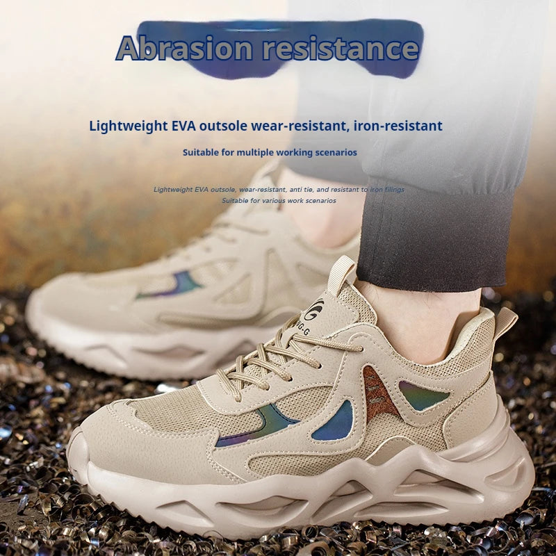 Safety Shoes for Men Anti-impact and Anti-piercing Work Shoes Fashionable Men's Sports Shoes Lightweight Protective Boots 38-46