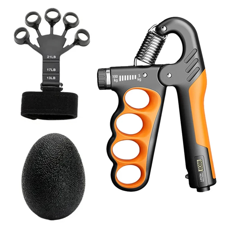 Electronic Counting Hand Grips Strengthener Arm Spring Finger Massager Expander Hand Exercise Gym Fitness Training Wrist Gripper