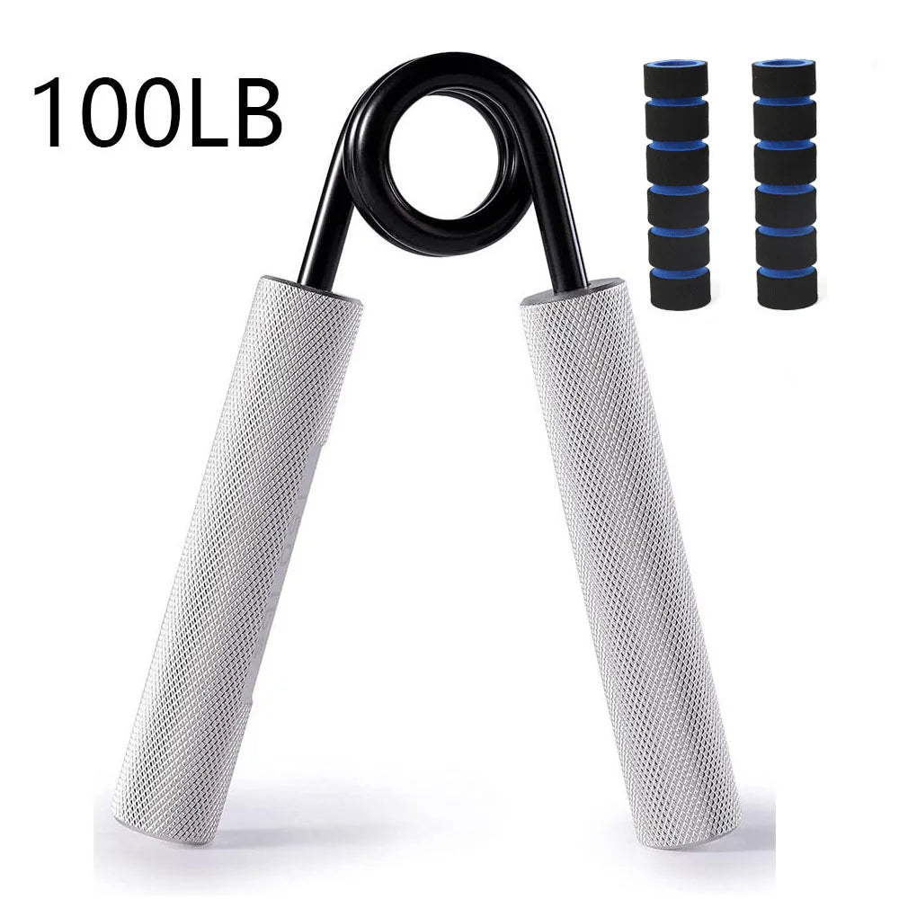 Aluminum Alloy Hand Gripper Spring Steel Sponge Sleeve Home Gym Fitness Equipment Men Arm Finger Strength Training Workout