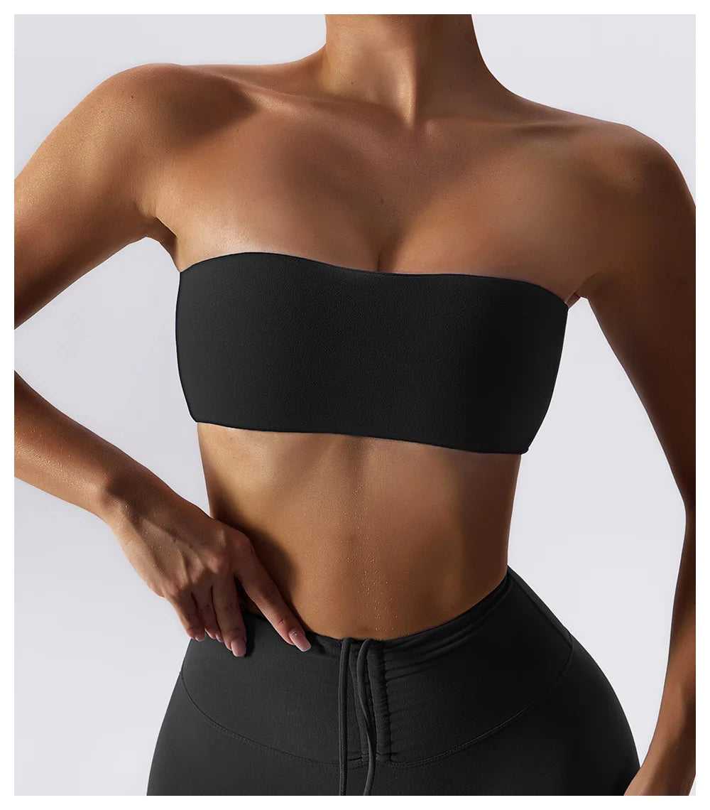 Sports Bras For Women Strapless Bra Padded Top Stretchy Fitness Yoga Tops Bra Sportwear Exercise Clothes Sports Underwear