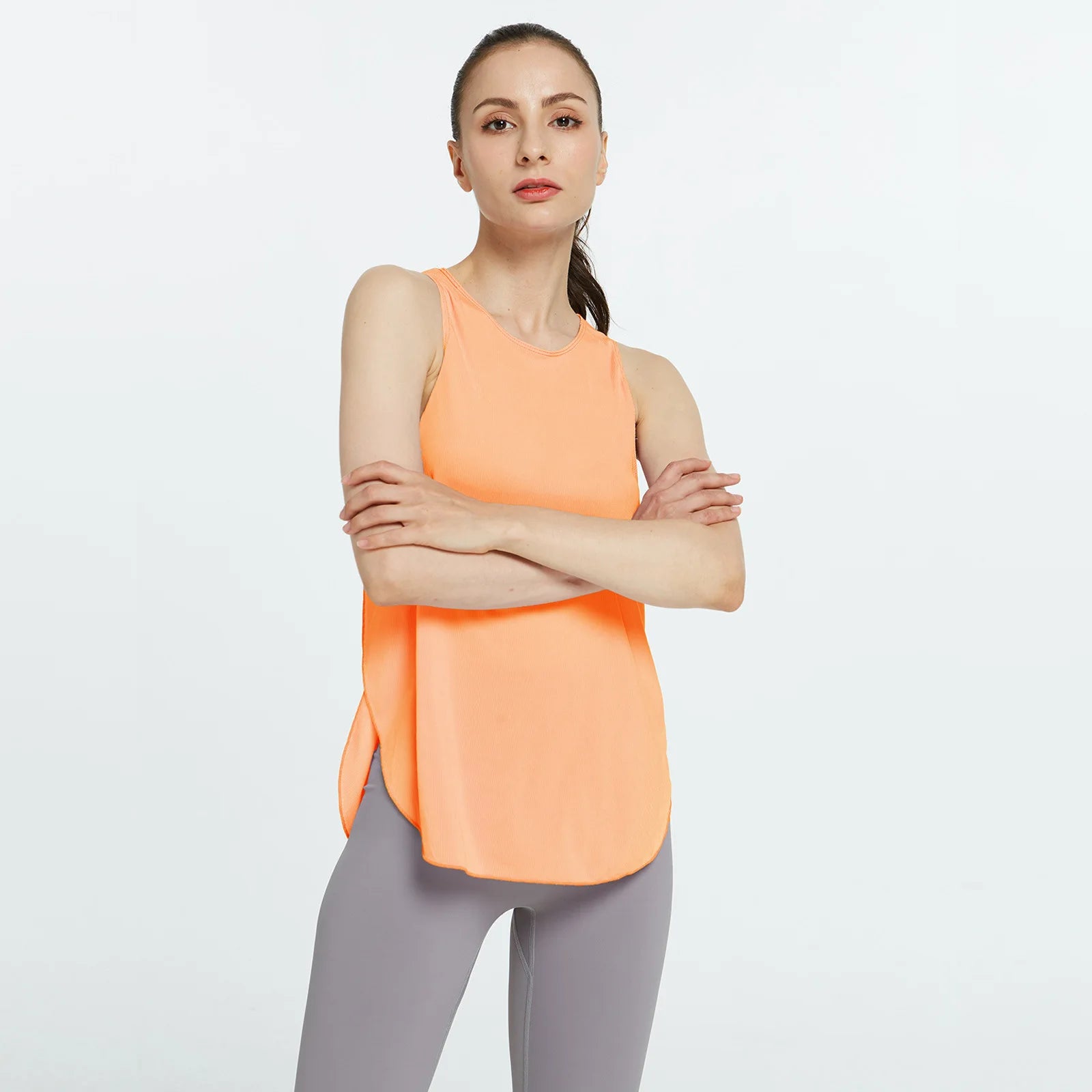 Women's Yoga Shirts Sleeveless Athletic Fitness Racerback Sports Vest Comfortable U-neck VestTraining Sport Tank Tops New