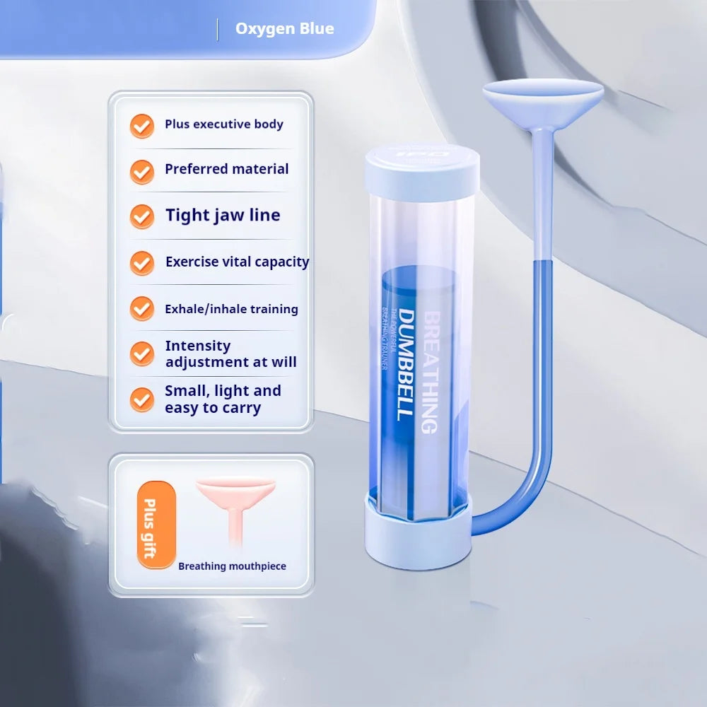 Adjustable Diaphragm Breathing Dumbbell Trainer for Core Strength Facial Toning Lung Capacity Expander