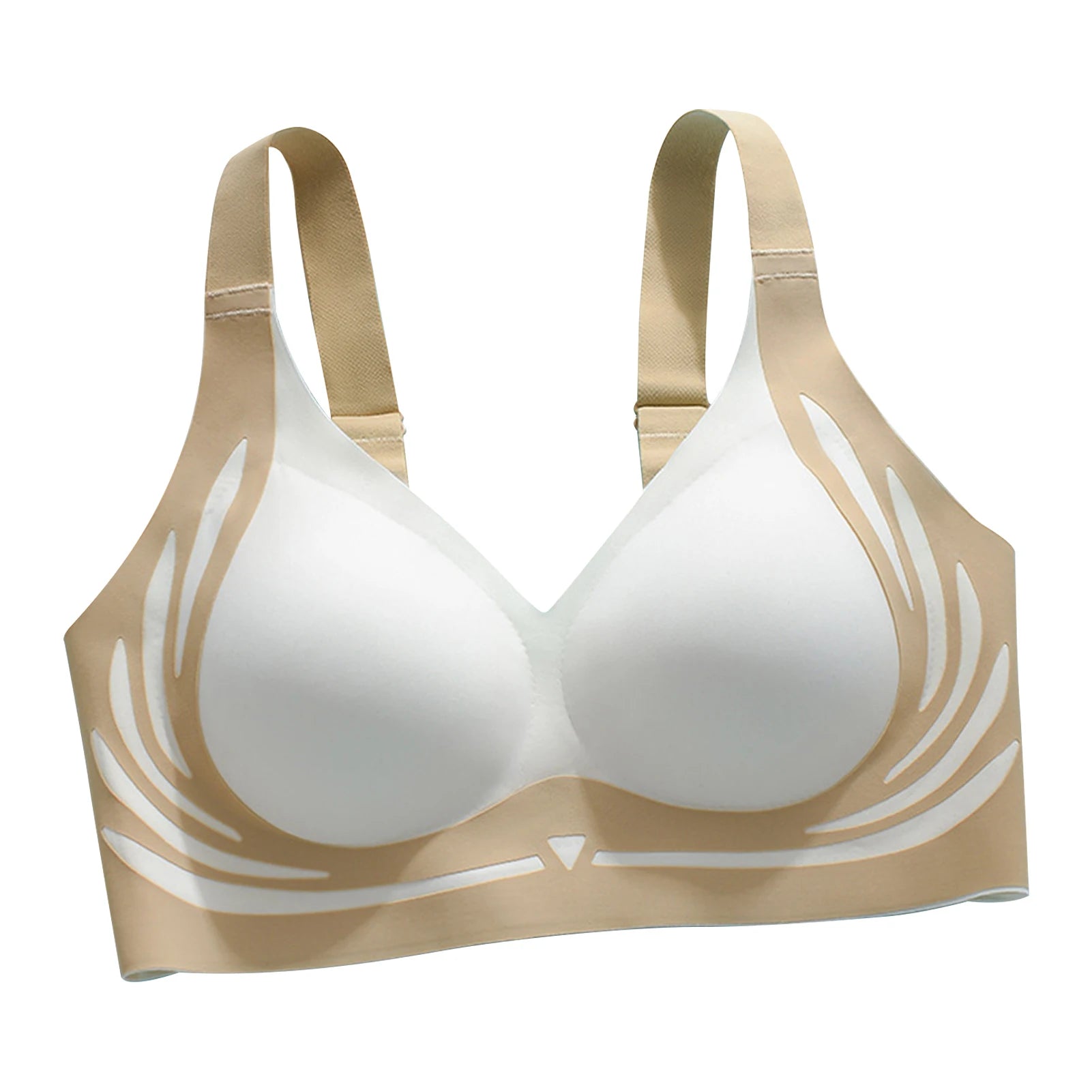 40-75kg Anti-Sagging Support Bra For Women Shockproof Sports Fixed Cup Bra For Running Riding Wire Free Bralette Yoga Vest