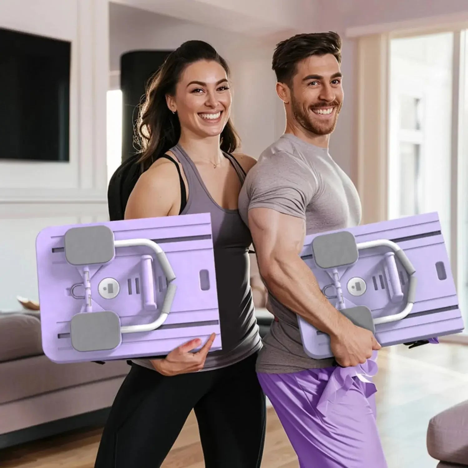 Multifunctional Abdominal Board Resistance Bands Hand Grips Fitness Plate Automatic Rebound Push Ups Stands Pilates Exercise