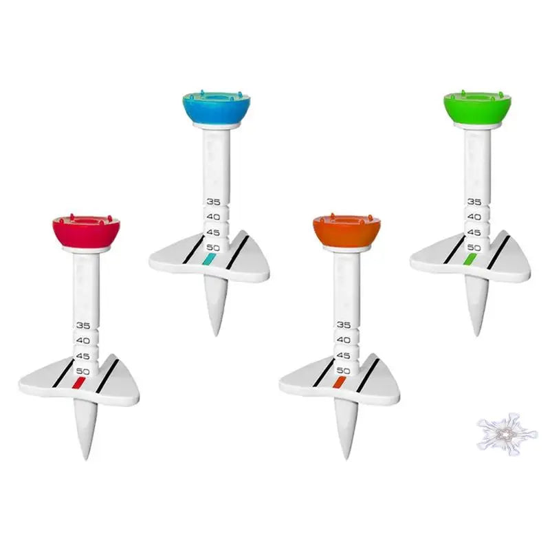 4Pcs Golfs Tees For Golfs Driver Training, Plastic Golfs Tees Low Resistance More Distance Consistent Height Tees