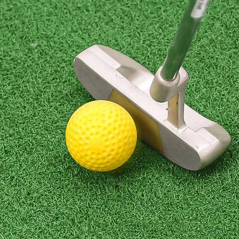 42.67mm Yellow PU Golf Training Balls Practice Balls for Beginners Pros High Quality Soft Surface Golf Balls Good Elasticity ZYF