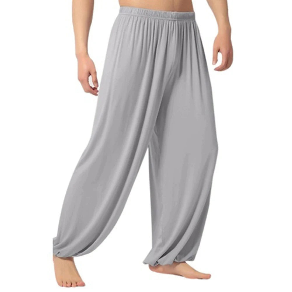 Yoga Pants Men\'s Casual Solid Color Baggy Trousers Belly Dance Harem Slacks sweatpants Trendy Loose Clothing
