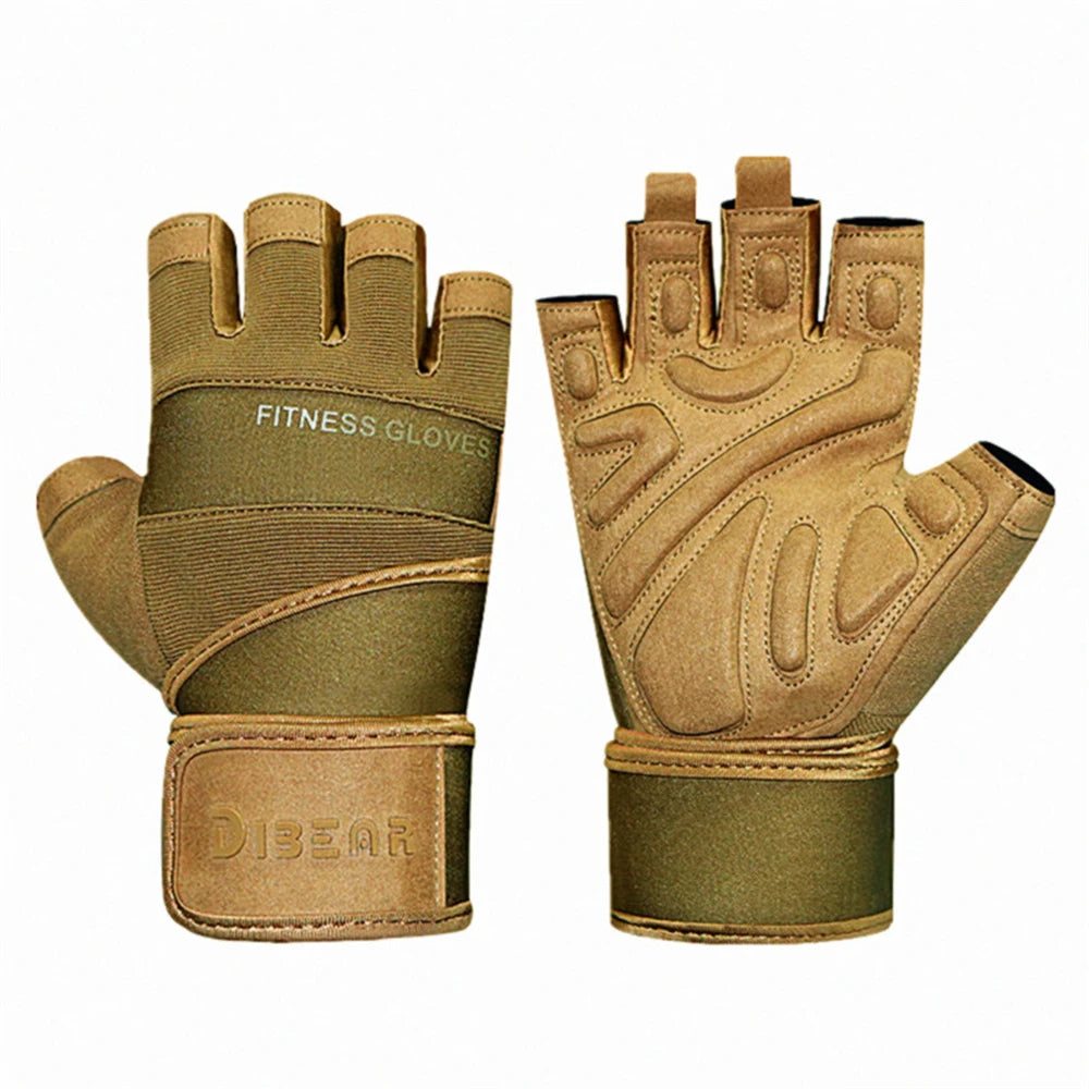 Half Finger Bodybuilding Gym Gloves Weightlifting Dumbbell Kettlebell Training Workout Fitness Gloves For Man Women