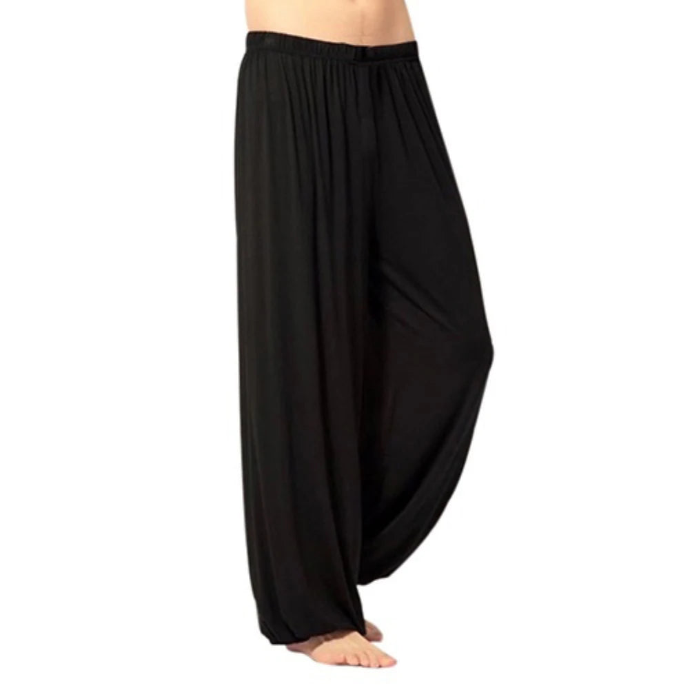 Yoga Pants Men\'s Casual Solid Color Baggy Trousers Belly Dance Harem Slacks sweatpants Trendy Loose Clothing
